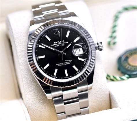 rolex datejust 41 black dial oyster|rolex datejust 41mm for sale.